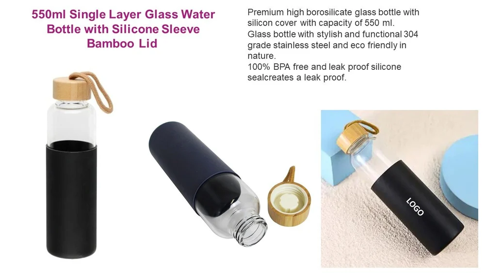 Glass Water Bottle