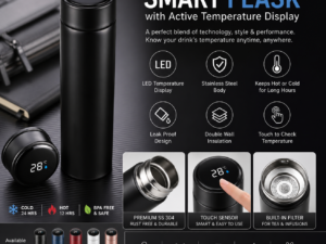 Smart Flask with Temperature Display